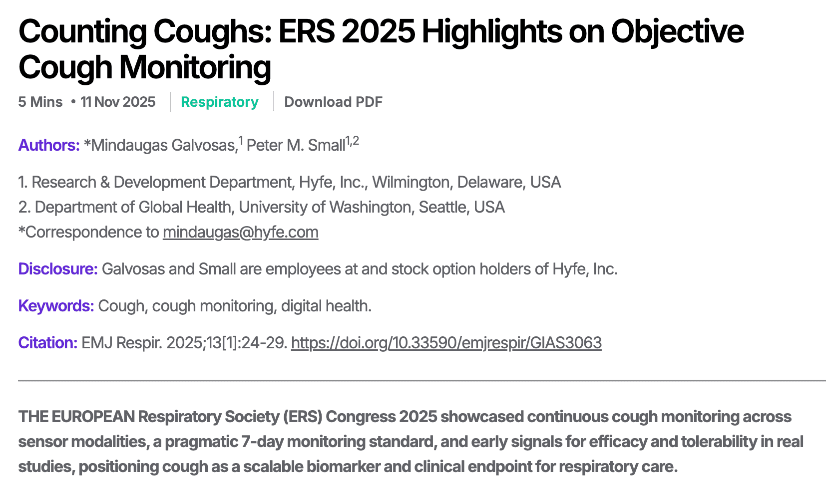 Image resource about Counting Coughs: ERS 2025 Highlights on Objective Cough Monitoring
