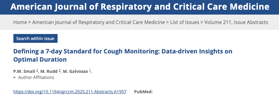 Image resource about ATS 2025: Defining a 7-day Standard for Cough Monitoring: Data-driven Insights on Optimal Duration